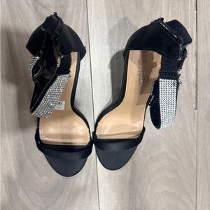 Christian Siriano Black and Silver Heels